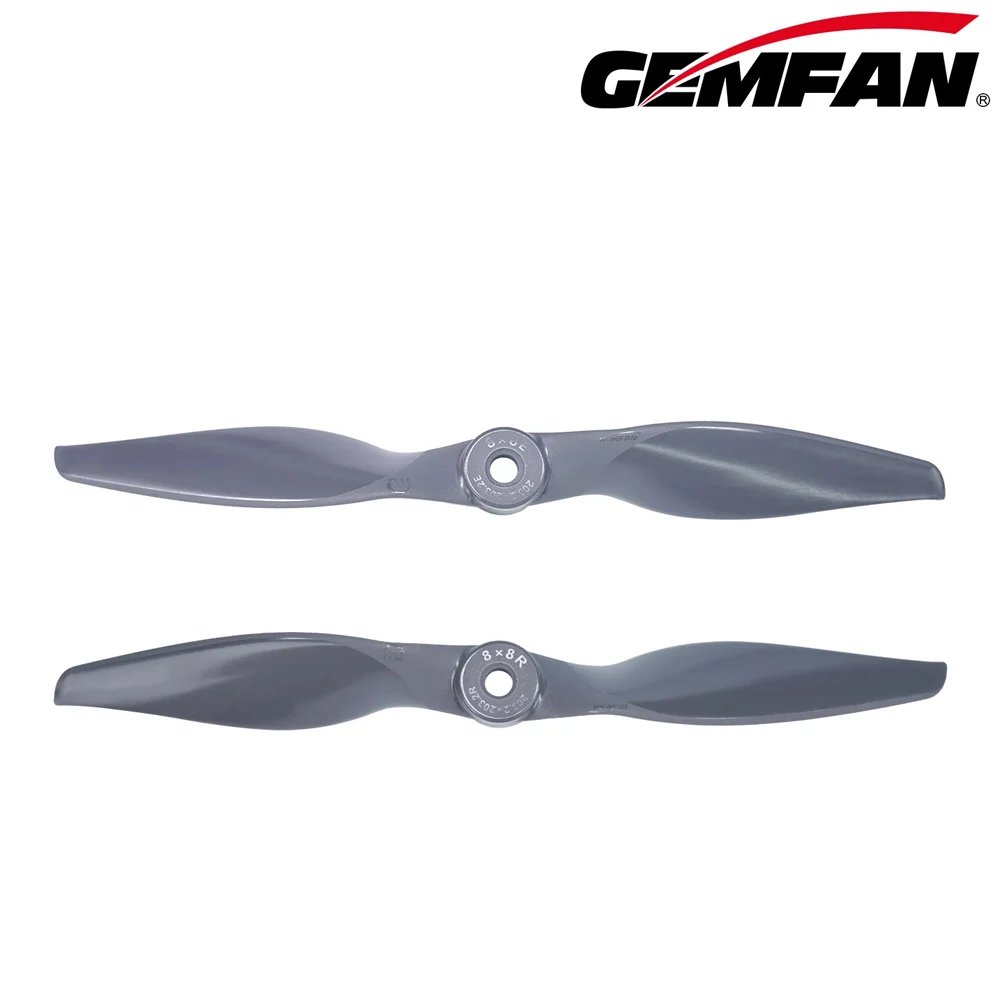 Gemfan 2-Blade 8X8E/8X8R/8X10E/8X10R Electric Propeller Dark Grey Glass Fiber Nylon  RC Fixed Wing UAV Drone Prop Accessories