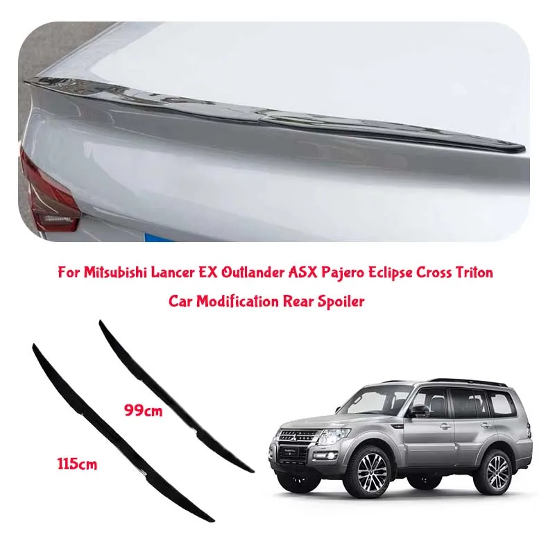 For Mitsubishi PVC Material Car Special Tail Wing Punch-Free Integrated Paste Auto Spoiler car wing