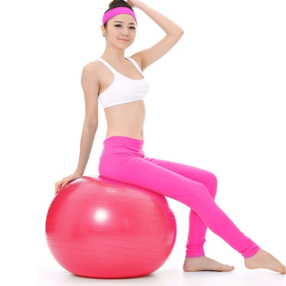 

Multiple Sizes PVC Material Exercise Ball, Home Workout Fitness Pilates Birthing Therapy Yoga Ball-