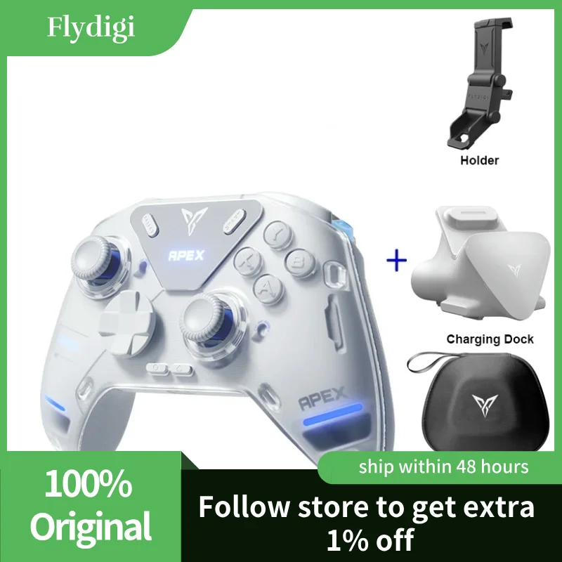 

Оригинальный игровой контроллер Flydigi APEX 4, беспроводной геймпад, Элитная мощность, триггер, поддержка ПК, Palworld/Switch/Mobile/TV Box