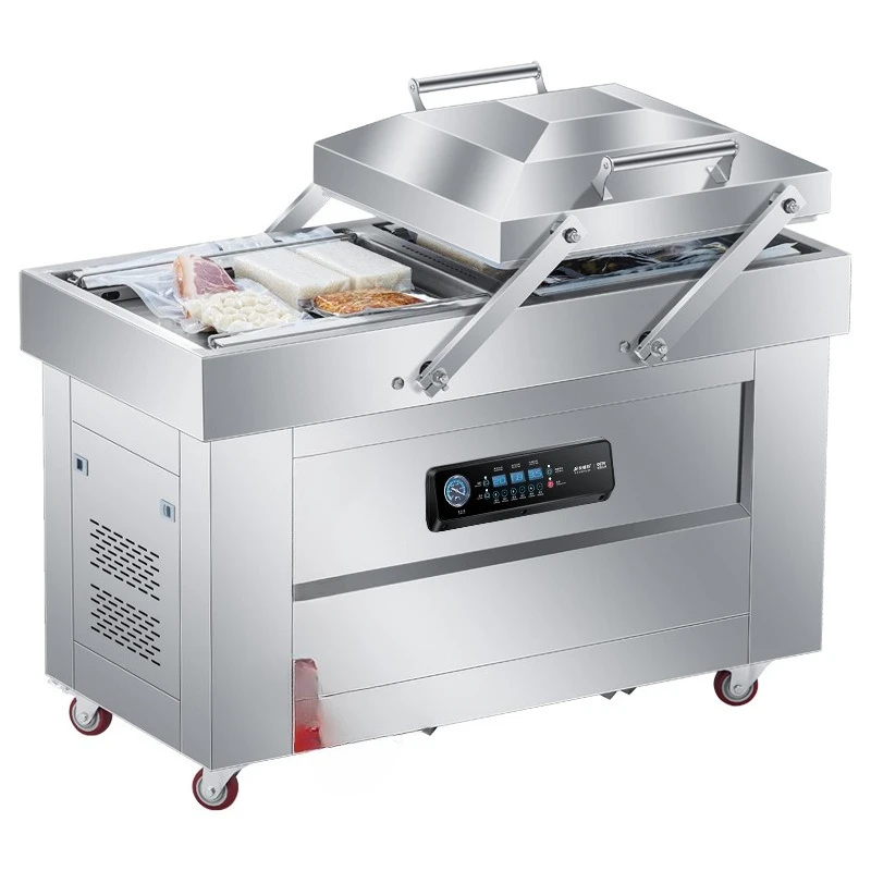 Double chamber vacuum machine sealing machine large packaging machine commercial automatic baler food wet and dry