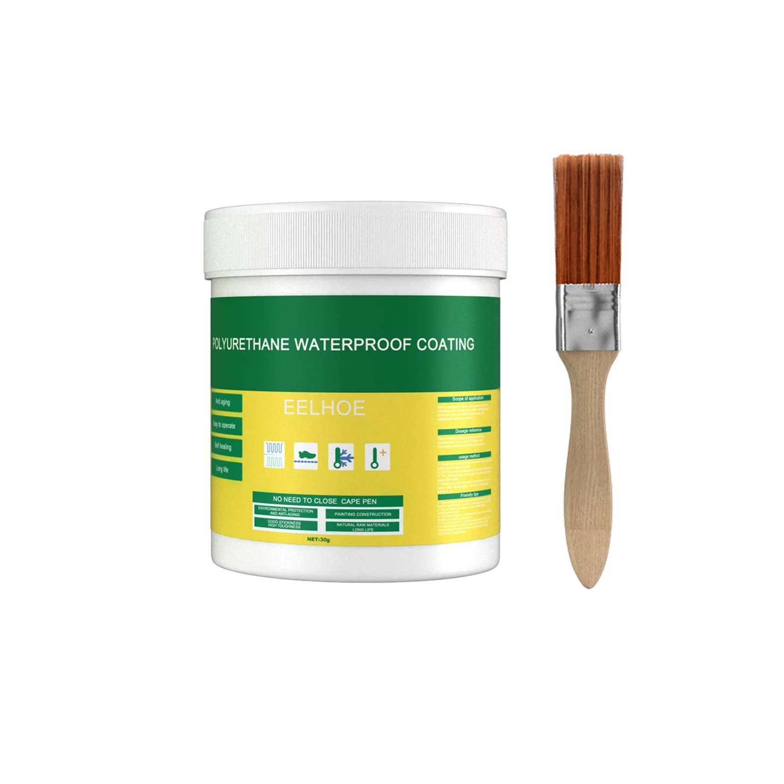 30g-1200g Waterproof Coating Sealant Agent Transparent Invisible Paste Glue With Brush Adhesive Home Repairing Roof Bathroom