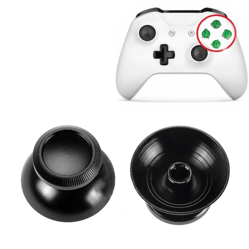 2PC Metal Analog Joystick thumb Stick grip Cap Gamepad Repair for DualSense 5 PS5 Playstation 4 PS4 Slim Pro XBOX ONE Controller