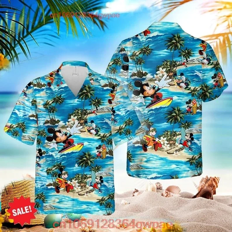 Disney Mickey Mouse Hawaiian Shirt, Summer Beach Trip Family Hawaiian Shirt