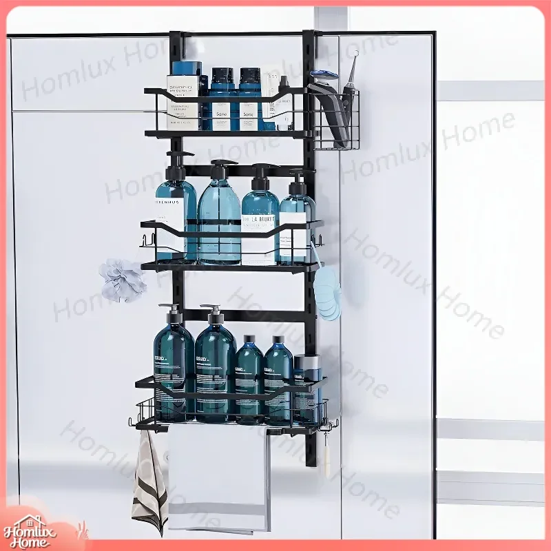 Toilet Shelf Bathroom Hanging Basket Wall Mounted Rack Shower Storage Organizer Corner Wash Table Rack No Drill Installation