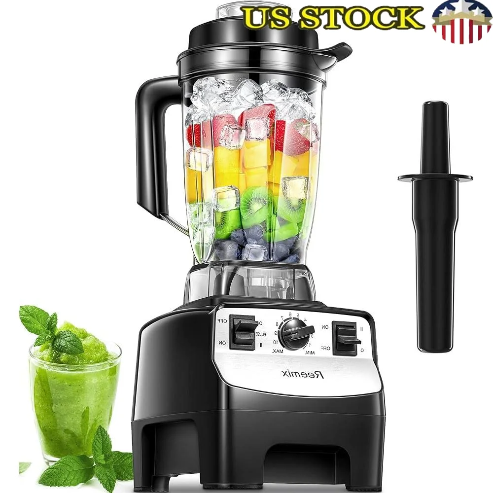 High Speed Blender Smoothie Maker 1450W Professional Countertop Juicer Meat Grinder 10 Speed Control BPA Free Tritan Container