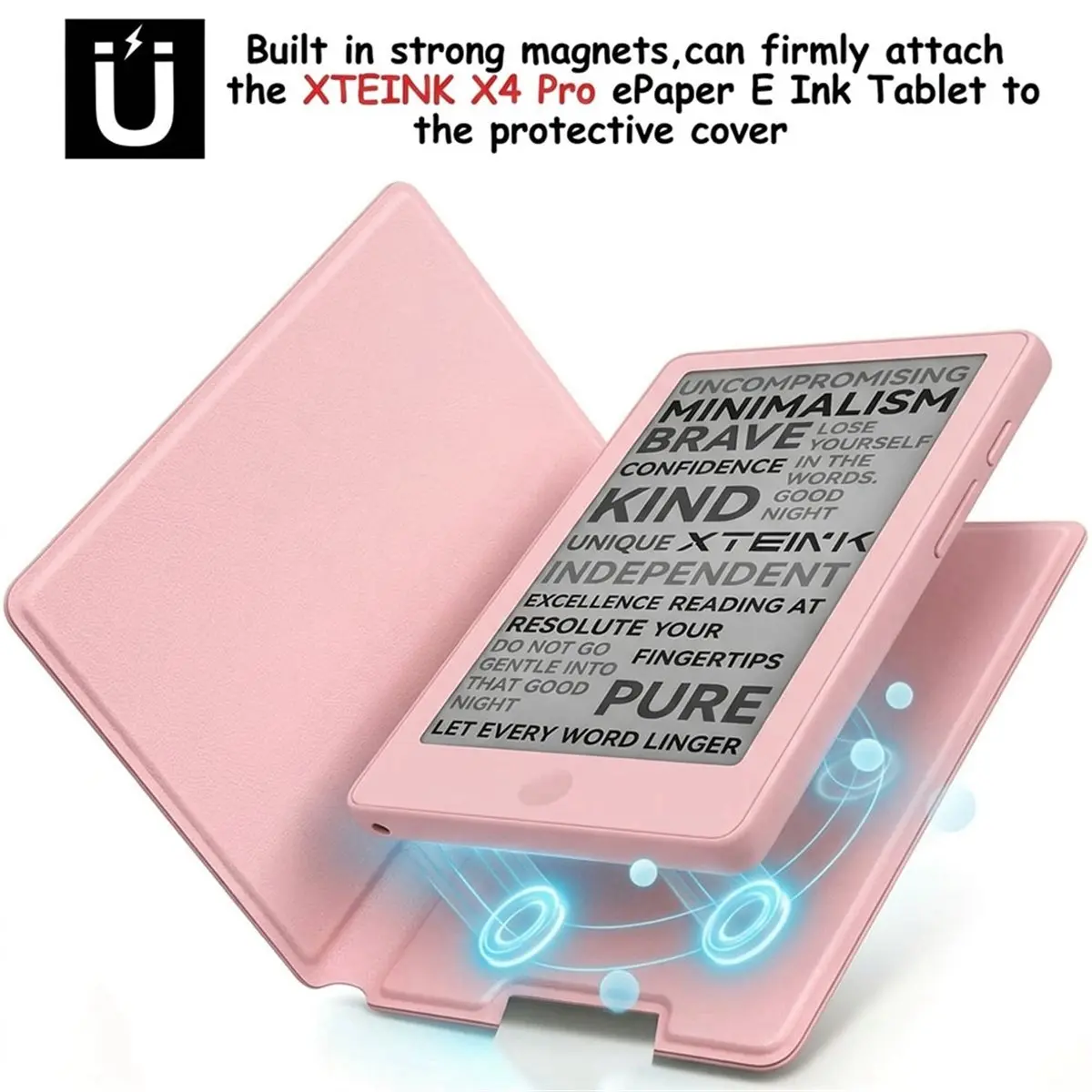 Magnetic Detachable Protective Case for XTEINK X4Pro Reader All-Inclusive Flip Cover Shockproof Slim E-Book Case A