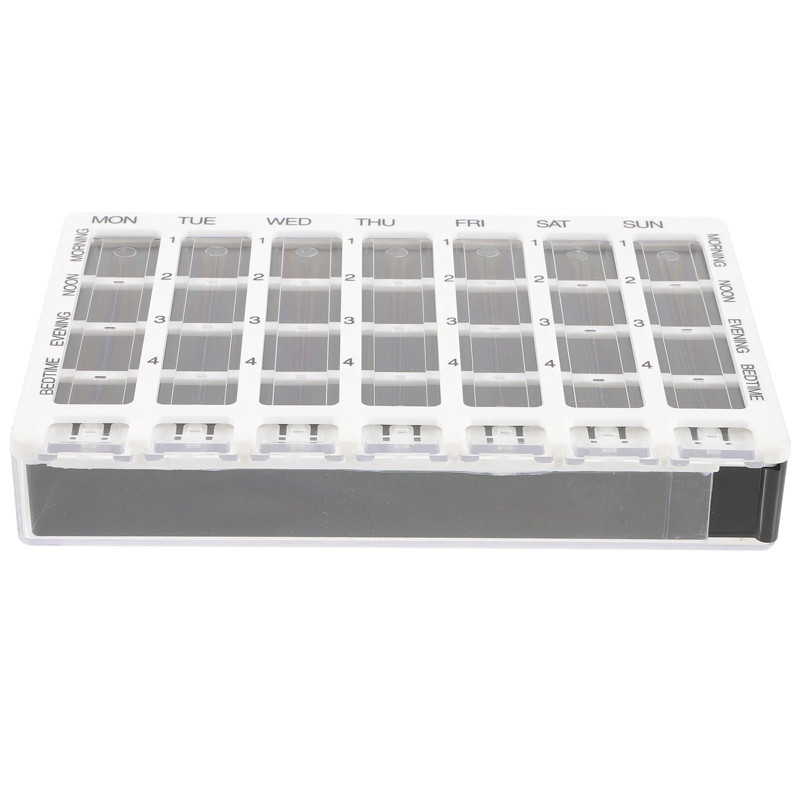 1pc Plastic Pill Storage box 28 Grids Pill Storage Box Pills Vitamins Organizer Weekly Medicine Storage Case