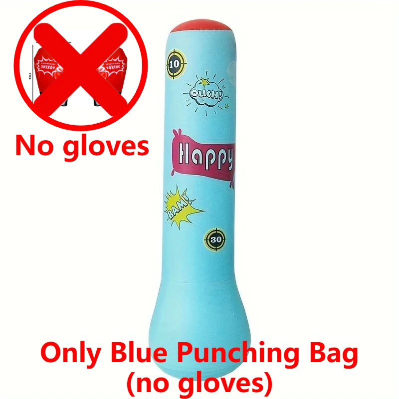 Saco De Boxeo Inflable Con Base De Agua – Altura 120 Cm, Con Guantes Y Bomba, Diseño De Caricatura Para Niñas Y Niños