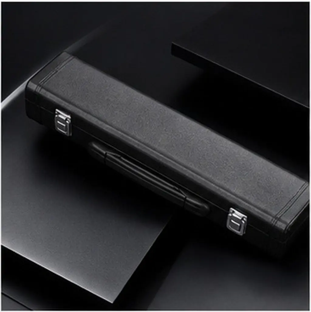 1Pcs Flute Storage Box 16 Hole Black Portable Durable Protective Shock Absorption Musical Instrument Case Wind