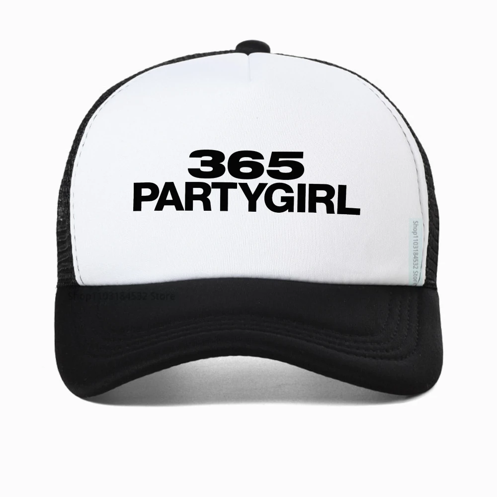 

Charli XCX Album Brat 365 PARTYGIRL baseball cap Retro Men's Women‘s Clothing Aesthetic Unisex Streetwear mesh snapback hat