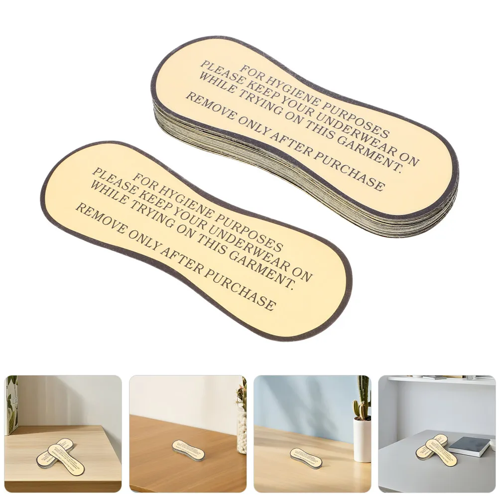 

30 шт. самоклеящихся предупреждающих этикеток для купальников, защитные вкладыши для гигиены при примерке, дышащие наклейки