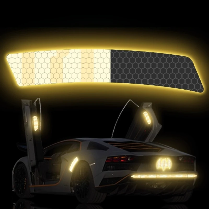 

3M Reflective Cartoon Sticker Car Black Wheel Eyebrows Invisible During Reflective Decorative Car Personalized Car Sticker