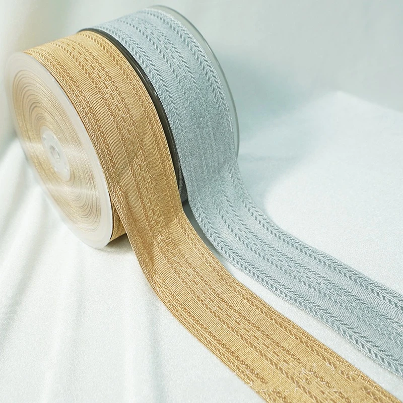 1yards Ethnic-style Jacquard Ribbon Woven Trim with Metallic Thread -Garment and Accessory Trimmings