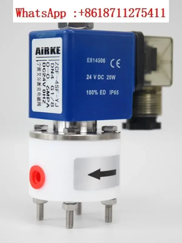 

PTFE material: acid, alkali and organic solvent resistant, solenoid valve/anti-corrosion valve/1 point 2 points interface