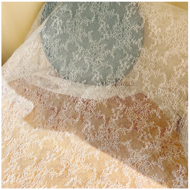 قماش زهرة دانتيل رقيق ترتر جديد عالي الجودة مناسب للملابس والستائر وحفلات الزفاف وإكسسوارات مفارش المائدة المسرحية #3