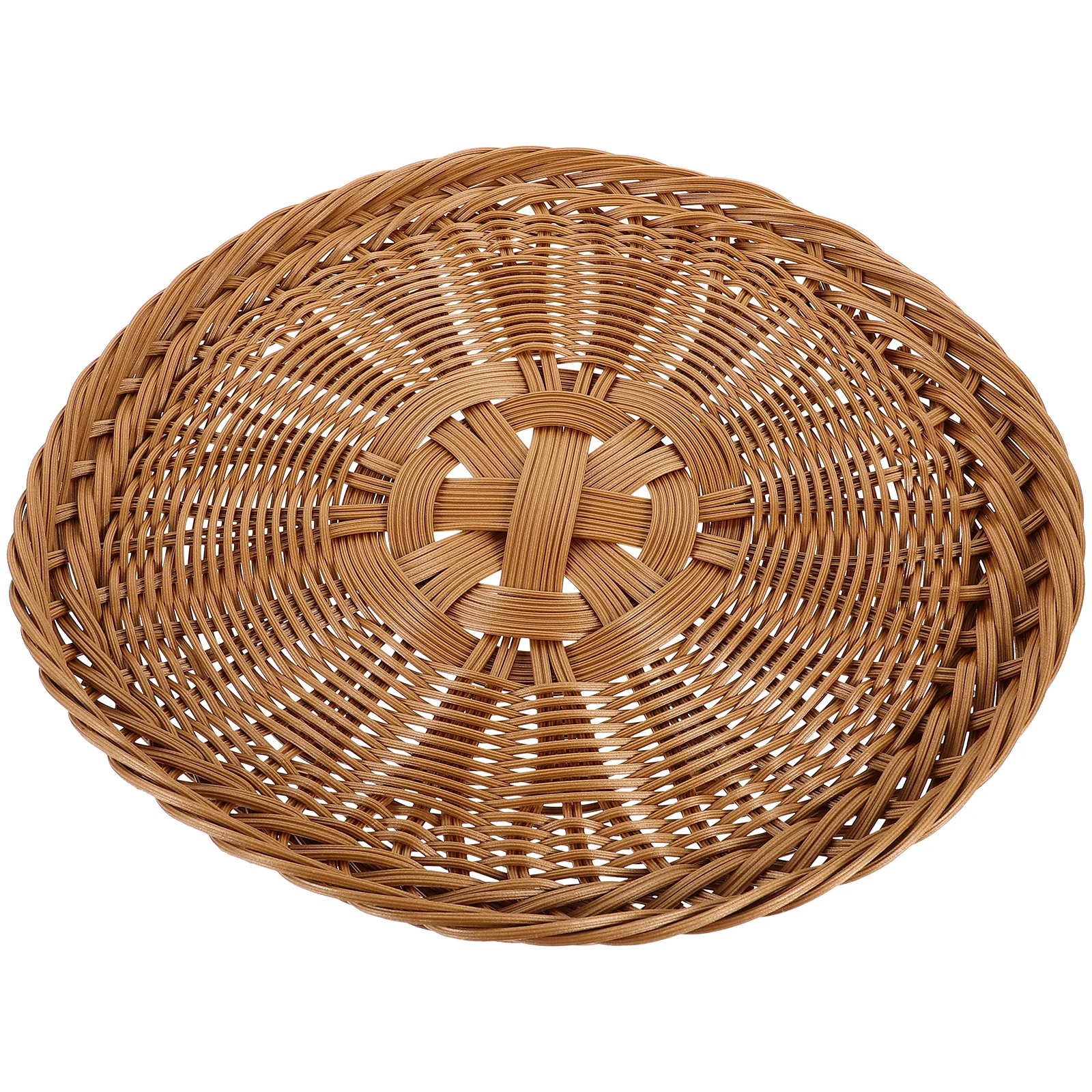 

Imitation Rattan Fruit Plate PP Material Reusable Food Tray Cooking Pad Storage saving Non stick