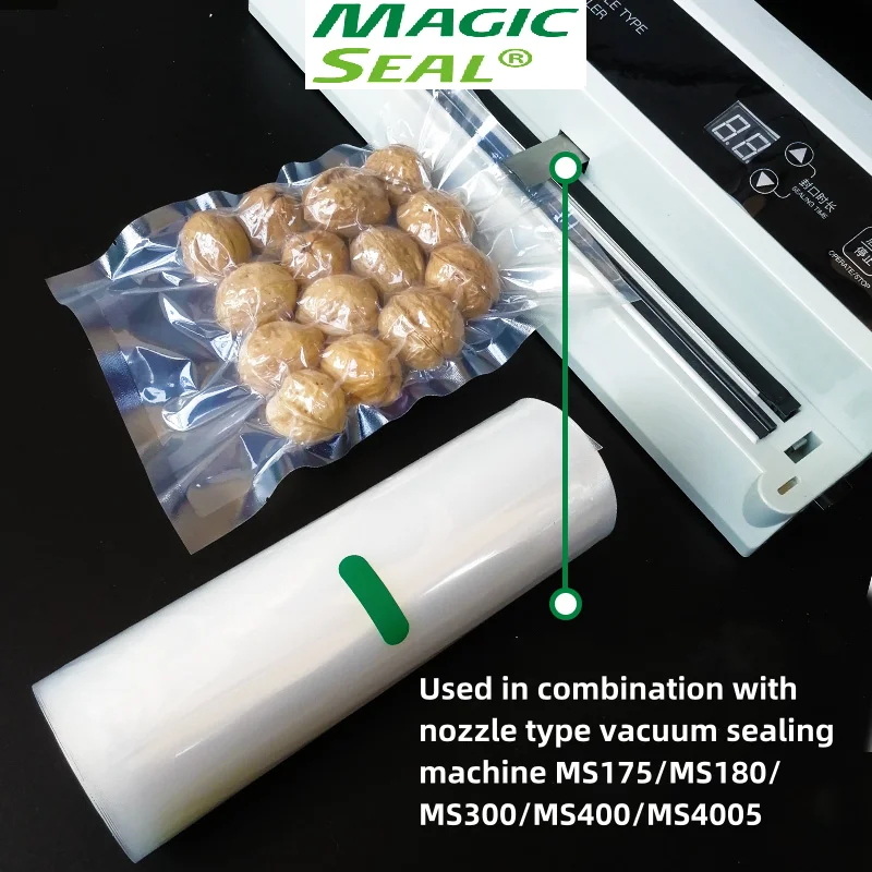 

Magic Seal Vacuum Sealer Bags 1500CM/Roll Smooth Sous Vide BPA Free Food Storage Kitchen Packing Bags for MS175/MS300/MS4005