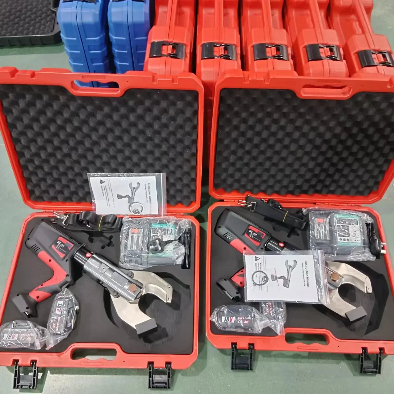 HL-65B قاطع الكابلات الهيدروليكية الكهربائية بطارية لاسلكية تعمل بالطاقة الفولاذ المقاوم للصدأ 70 مللي متر أداة القطع المدرعة للتجعيد