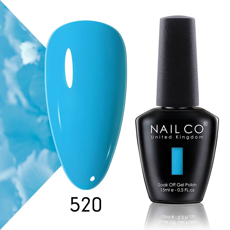 NAILCO 15ml Blue Gel Polish UV Gel Polish Varnish Hybrid DIY Nails For DIY Manicure Semi Permanent Soak Off LED Gel Nail Polish