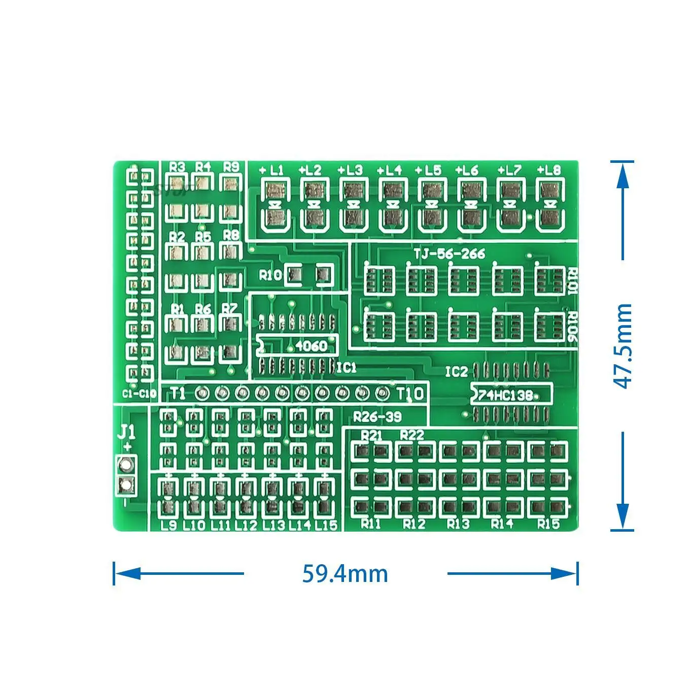 Diy kit 15 color light controller kit 1801 SMD component welding practice board parts electronic production kit