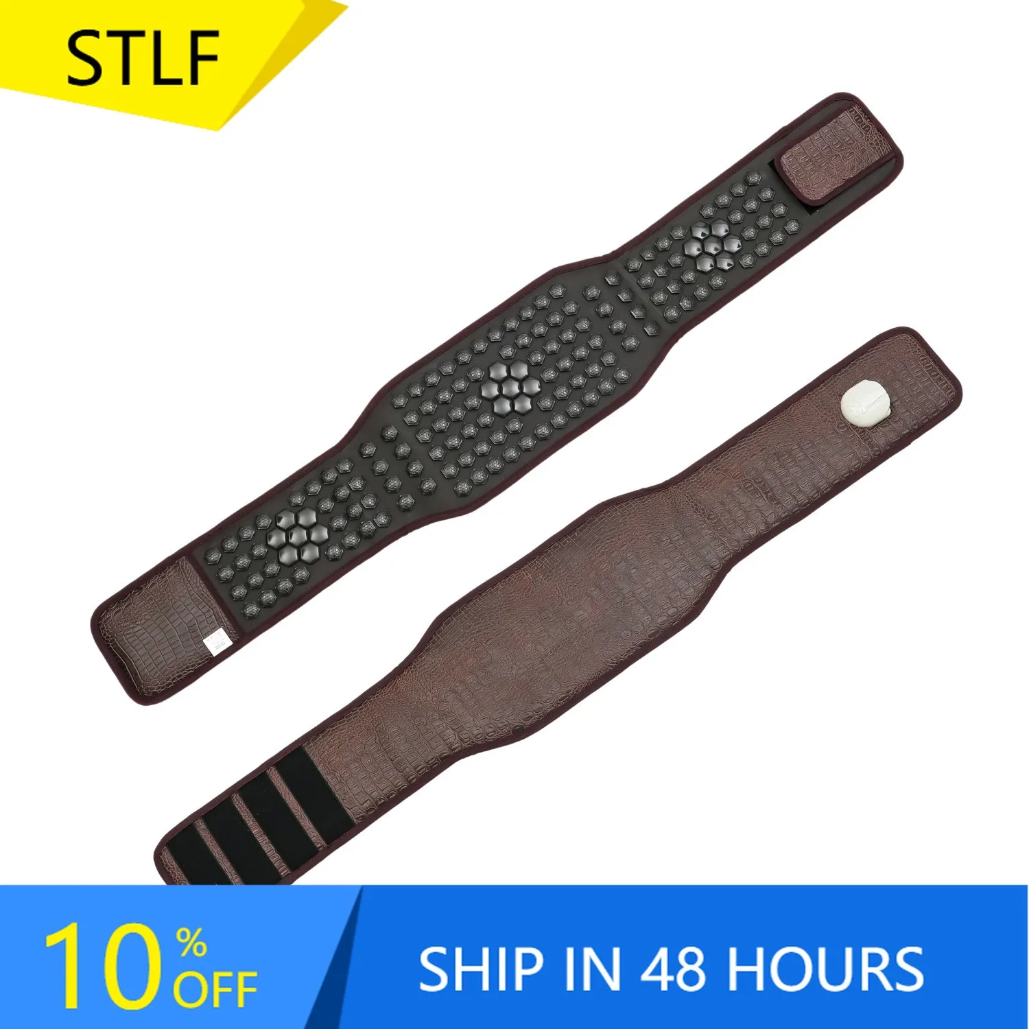 

STLFMagnetic Tourmaline Hot Stone Electric Thermal Waist Relief Massager Belt Body Application Tourmaline Mat