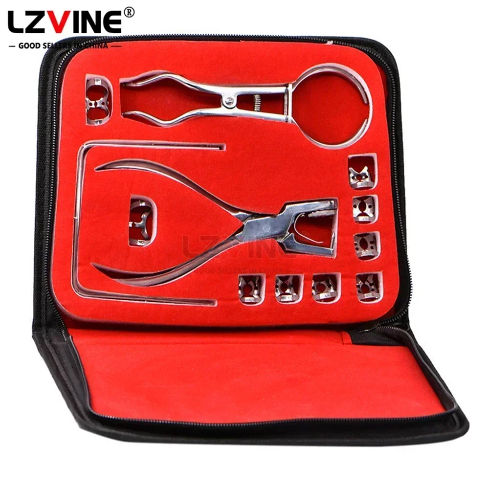 

1 Set Dental Rubber Dam Orthodontic Material Dentist Lab Perforator Puncher Teeth Care PliersDevice Equipment With Storage Bag