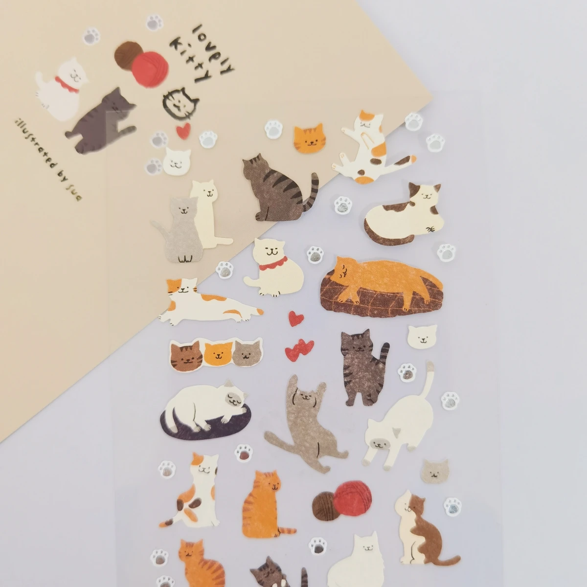 Korean Import Original BONITO Cat Claw Silver Plated Stickers Scrapbooking Diy Journal Daily Sticker Cute Decor Gift Stationery