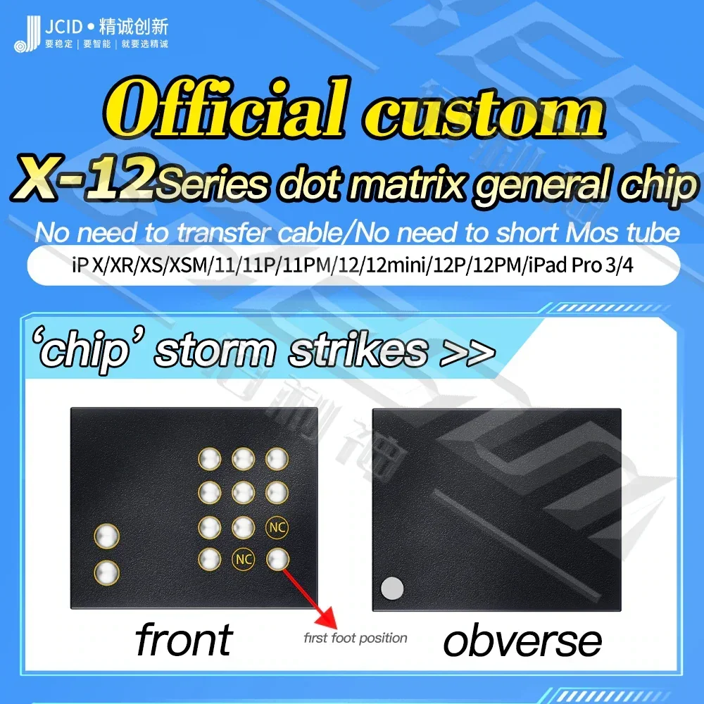 JCID-JC Tag Face ID Flex Cable, Dot Matrix Repair, Read and Write Data Tools, IPhone XS, Poly 11, 12, 13, 14, PRO MAX, Mini JC, Romeo1, 2