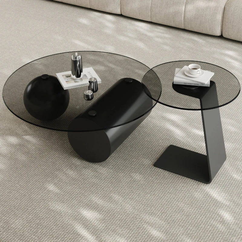 

luxury tempered glass coffee table Italian living room sofa side simple Coffee table high-end minimalist couchtisch Furniture
