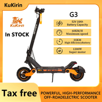 KuKirin G3 Electric Scooter 52V 18Ah Battery 1200W Brushless Motor 10.5 Inch Pneumatic Wheels Robust One-Piece Design 30° Slopes