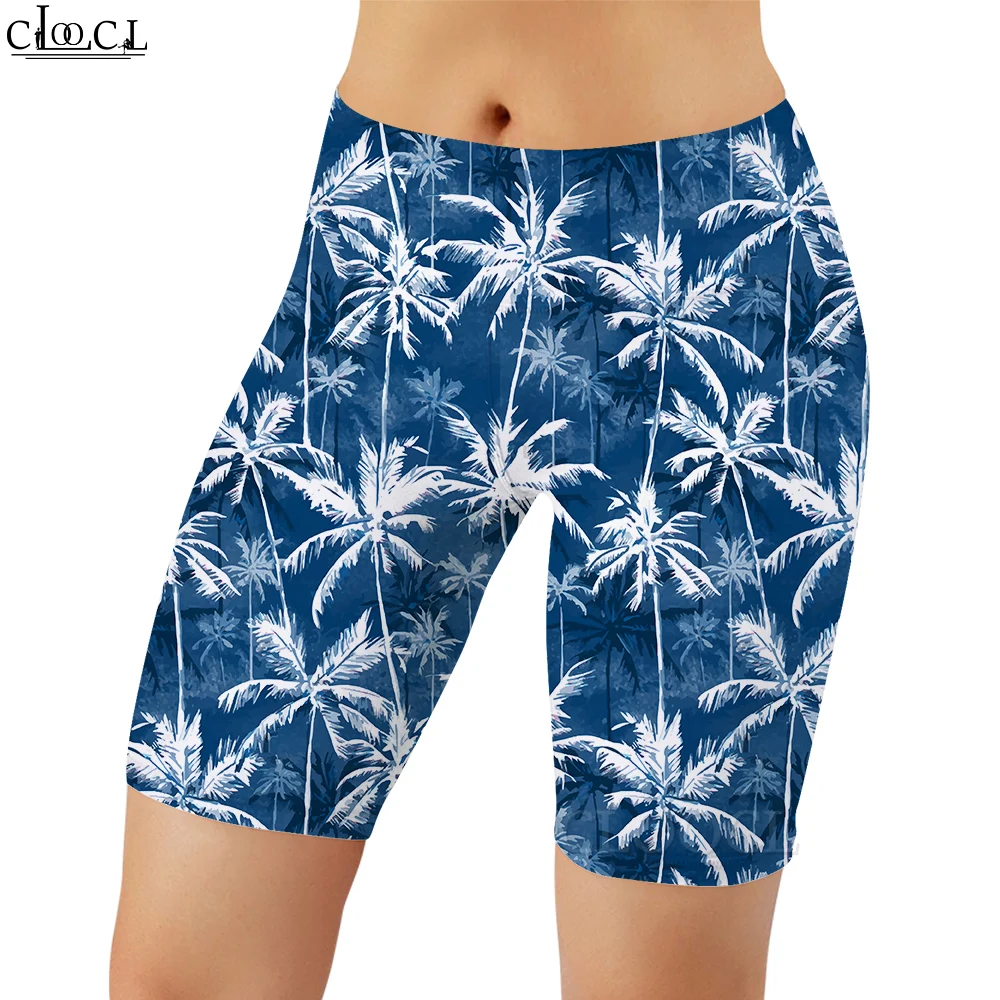 Cloocl mulheres legging floresta tropical flor padrão 3d impresso shorts casuais para ginásio feminino treino jogging leggings de fitness