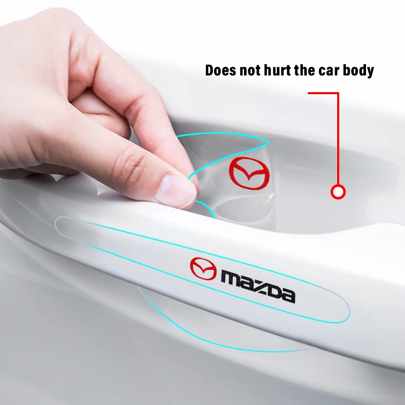 4/8PCS Car Transparent Door Handle Bowl Protective Film Sticker Anti-Scratch For Mazda 3 Bk 6 Gh CX 5 2 90 30 50 Encosella Atez