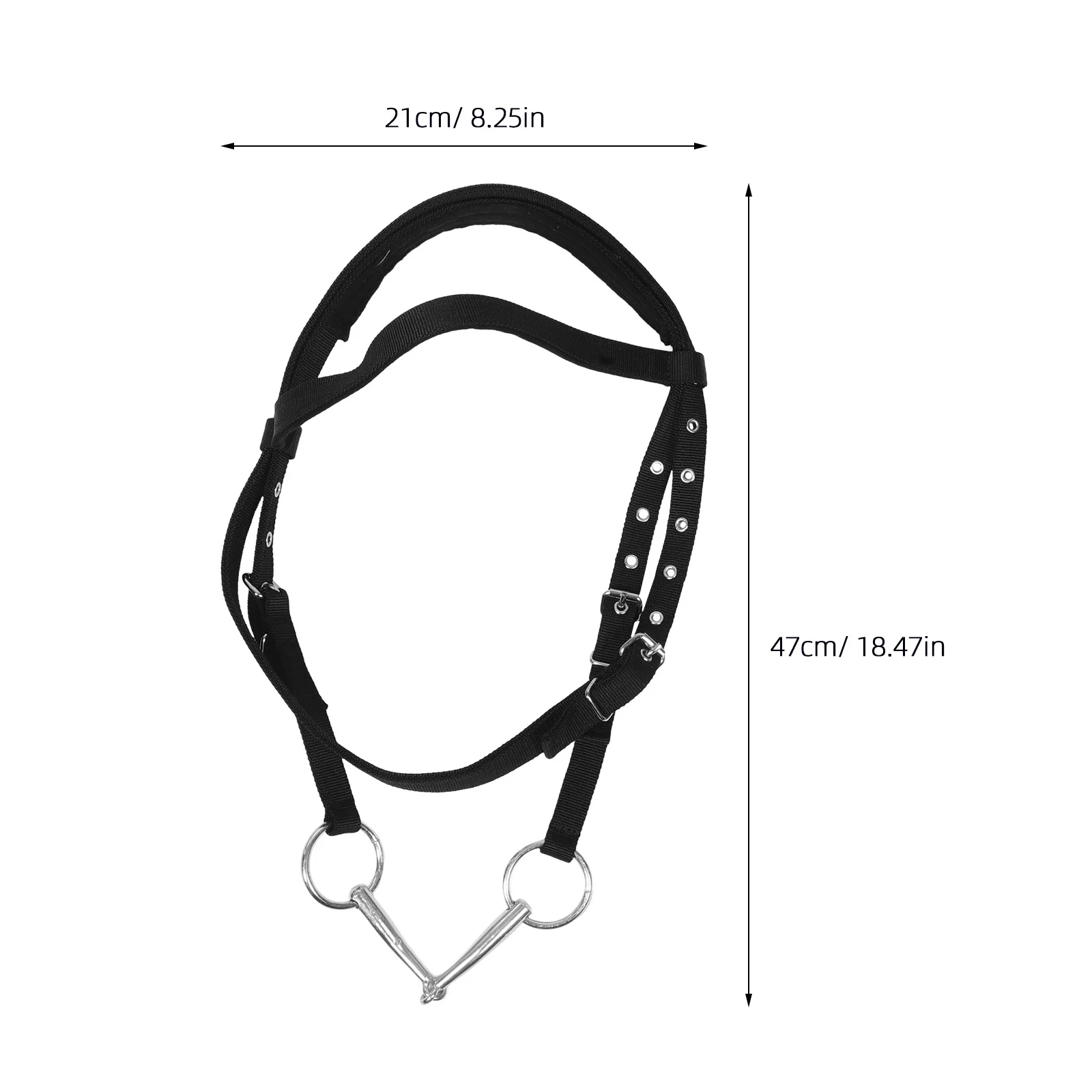 حبل لسان الحصان من النايلون المتين للتدريب بدون لقمة للخيول الصغيرة حبل ركوب الخيل الغربي رسن حصان تك