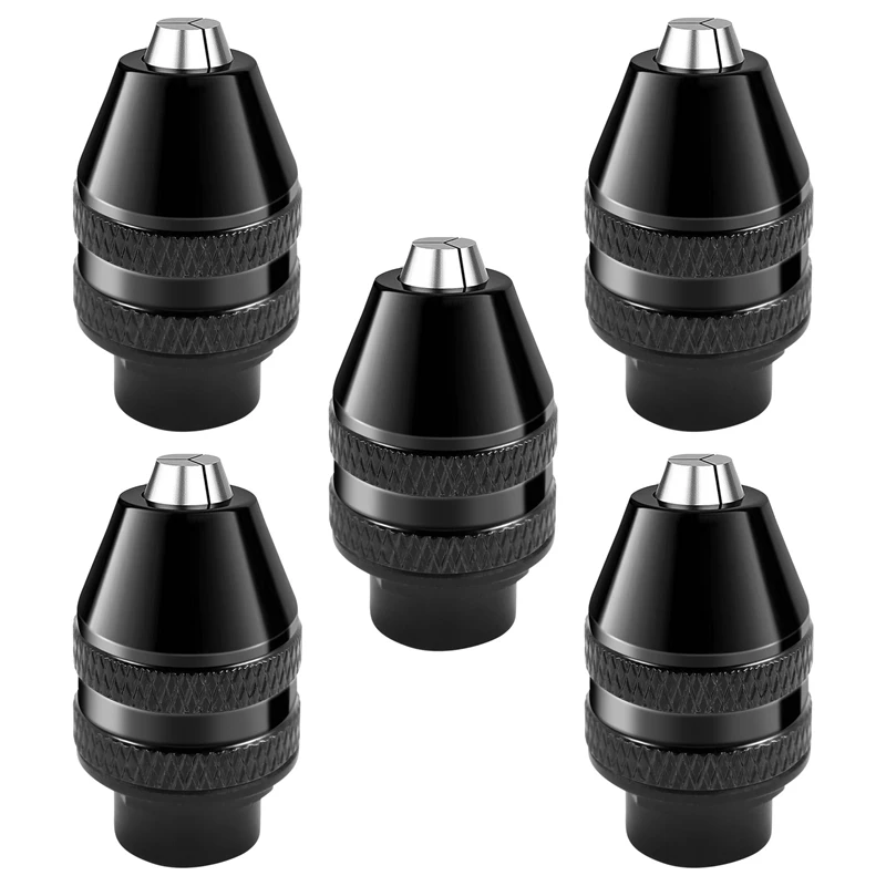 

New 5 Pcs Quick Change Chuck Multifunction Universal Mini Keyless Drill Chuck For Dremel Electric Grinder Tool 0.4-3.2Mm