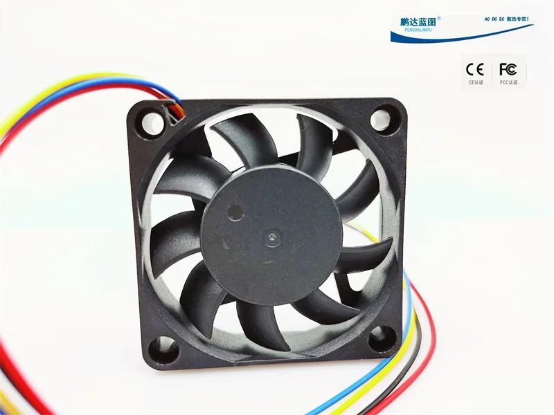 pa Brand-new  blueprint 6015 dual ball bearing PWM temperature control 12V 5V chassis four-wire 6CM cooling fan60*60*15MM