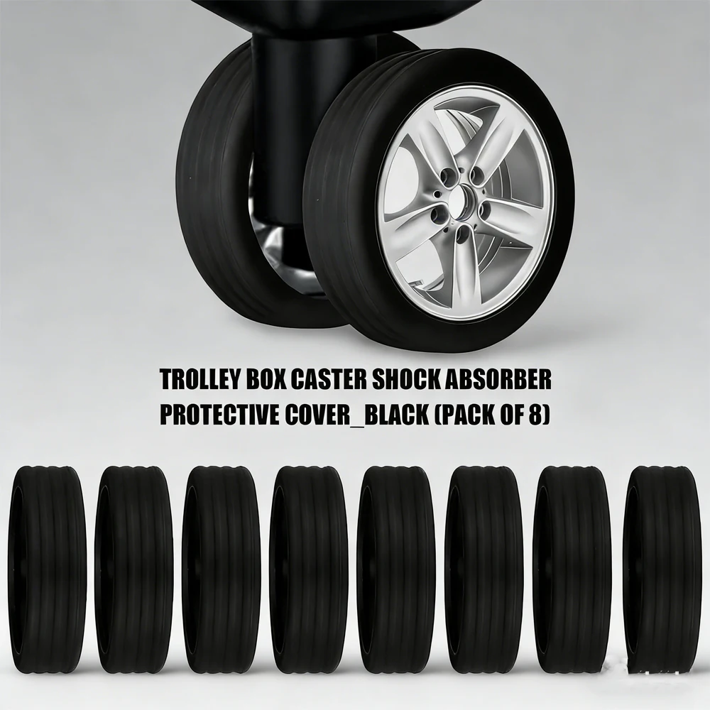 32/8pcs Luggage Roller Cover Silicone Silent Trolley Wheel Protective Cover Suitcase Wheels Protection Travel Dualwheel Luggage