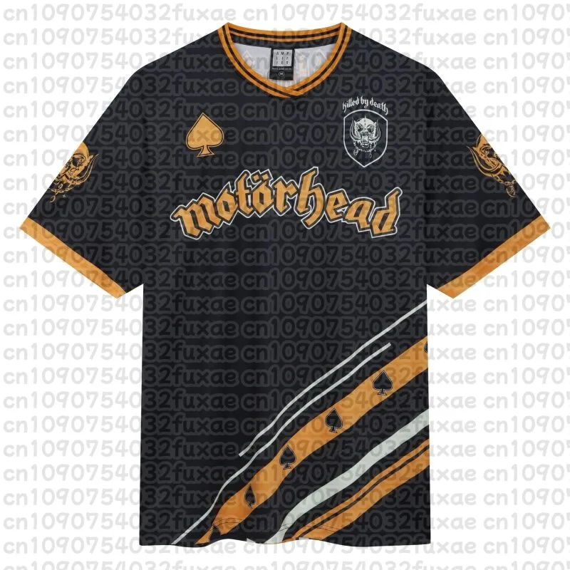 2025 الموضة الأمريكية خياطة تنفس فضفاضة لكرة القدم جيرسي الشارع الاتجاه عادية تنفس الرجال والنساء قصيرة الأكمام #2