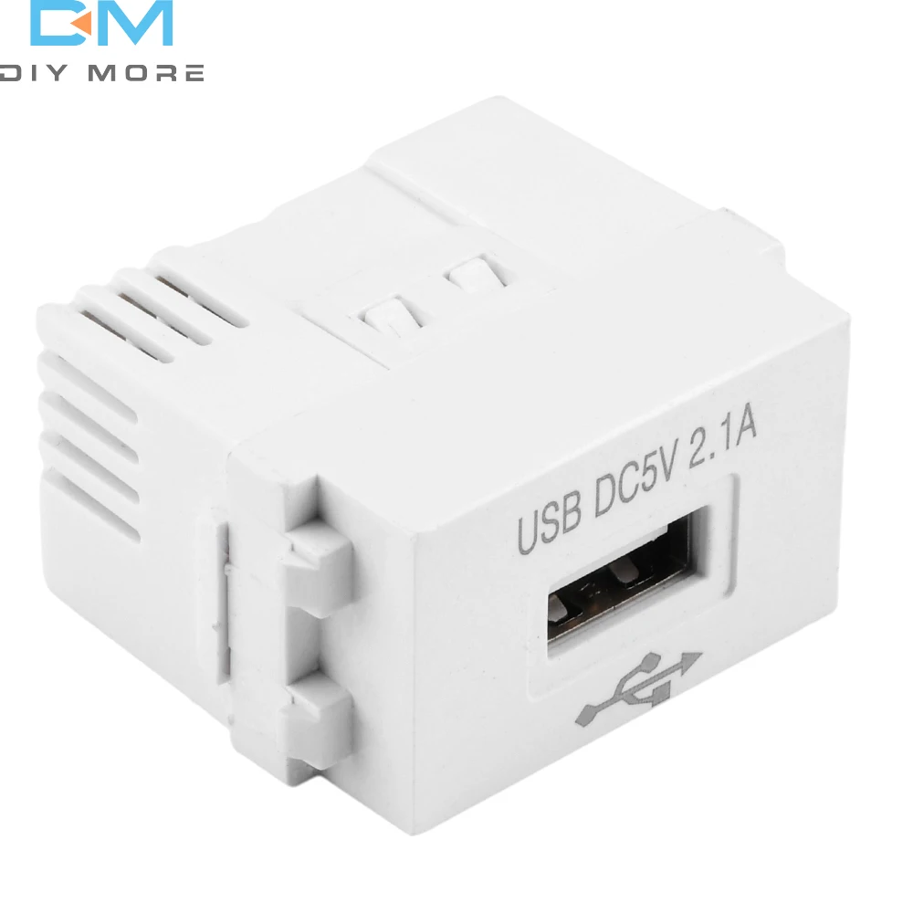 Type 128 USB Power Module 220V Socket 5V 2.1A 1A Mobile Phone Charging Module Switch Adapter Transformer Charging Power Socket