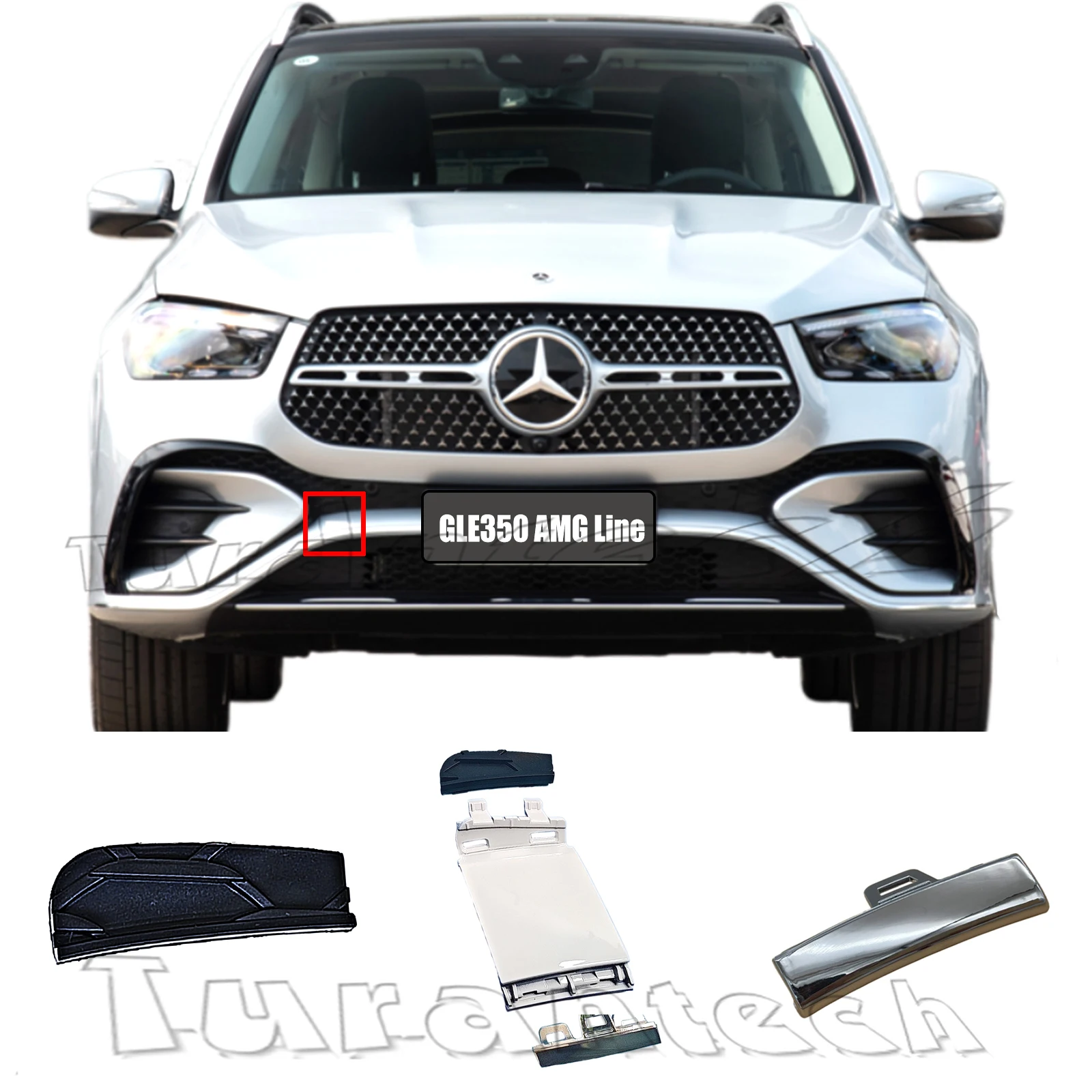 

Передняя крышка буксировки 3 в 1 для Mercedes-Benz W167 GLE350 GLE 350 SUV AMG Line 4Matic, бампер, крюк, крышка буксировочной проушины