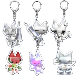 Lovely Inoue Toro CUTE Cat Key Chain Keychains Ring for Accessories Bag Cartoon Meow Pendant Keyring Jewelry Fans Friends Gifts