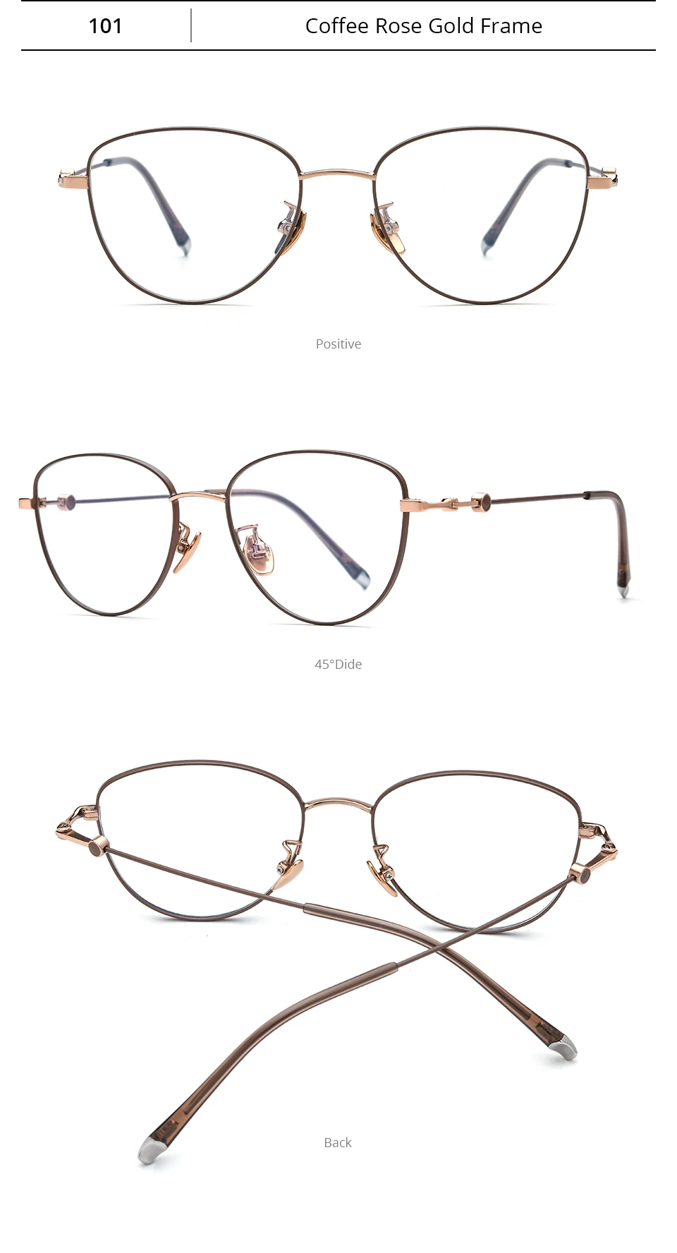 NIANZHEN Brillengestell aus reinem Titan für Herren, 2025, neue Cat-Eye-Marken-Design-Brille, ultraleichte Retro-Brille, Brille 101 – Detail 7