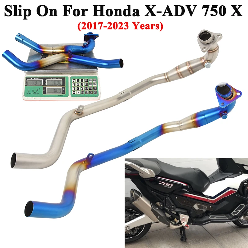 

Slip On For Honda X-ADV 750 X ADV750 XADV 750 2017 - 2023 Motorcycle Exhaust Escape Front Link Pipe Connection Original Muffler