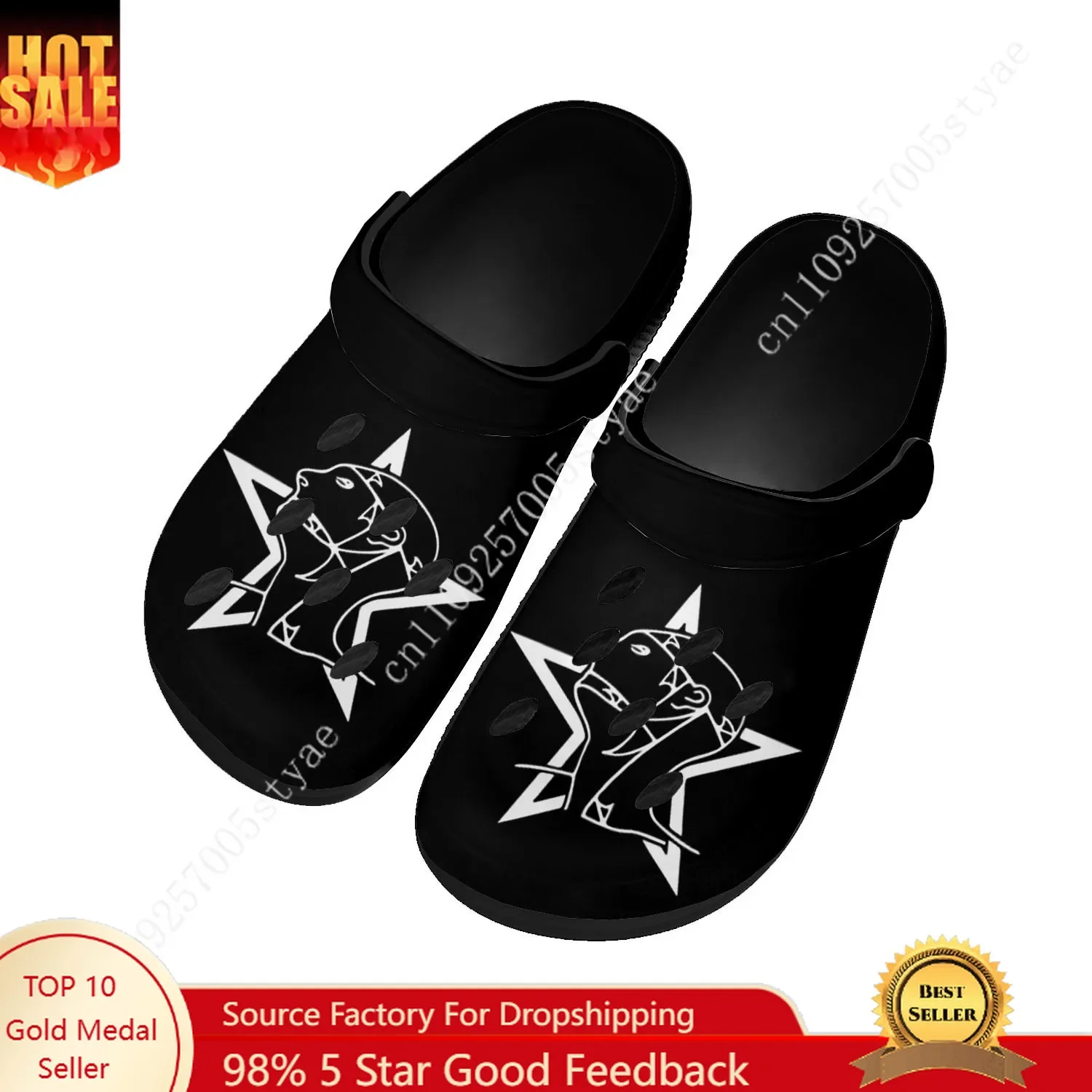 

Andrew Eldritch English Water Shoes Home Garden Clogs Mens Women Youth Boy Girl Sandals Custom Breathable Hole Slippers Black
