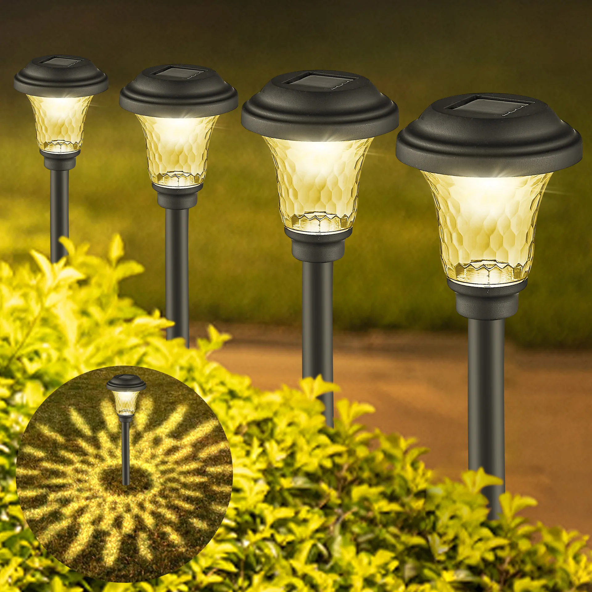 

Solar Lights Outdoor Color Changing Solar Garden Light LED Waterproof Solar Powered Landscape Pathway Lamp for Lawn Walkway Yard