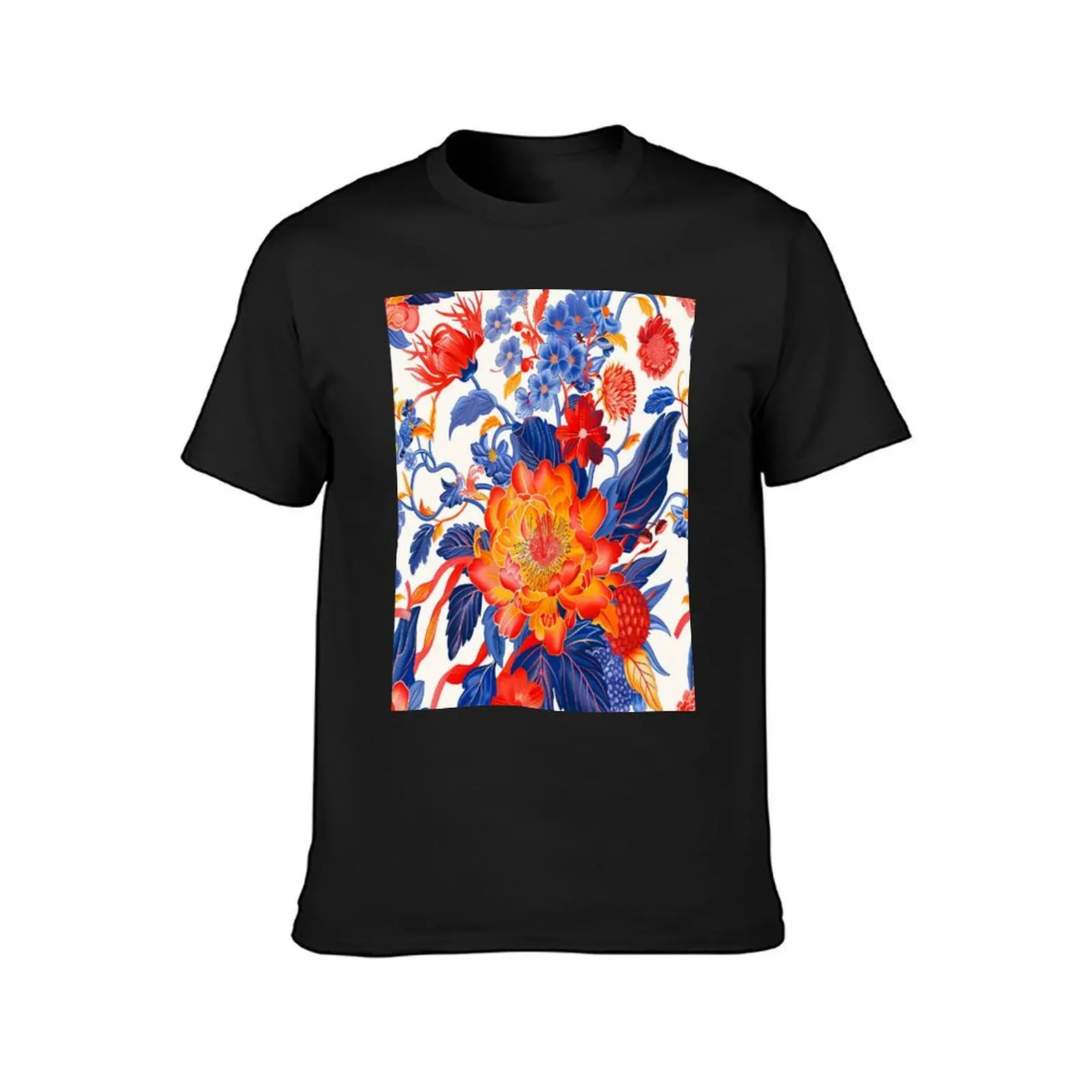 Floral Fusion Artistic Harmony. T-shirt tees anime summer top clothes for men