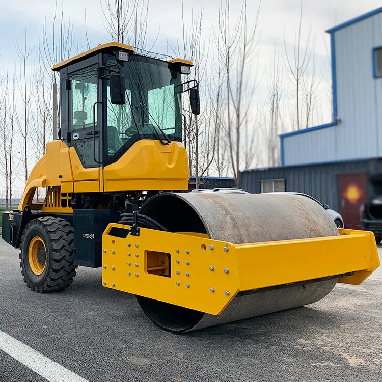 5.5 Ton Road Roller Vibratory Soil Compactor Double Drum Machine For Road Construction And Large Area Soil Compaction Work