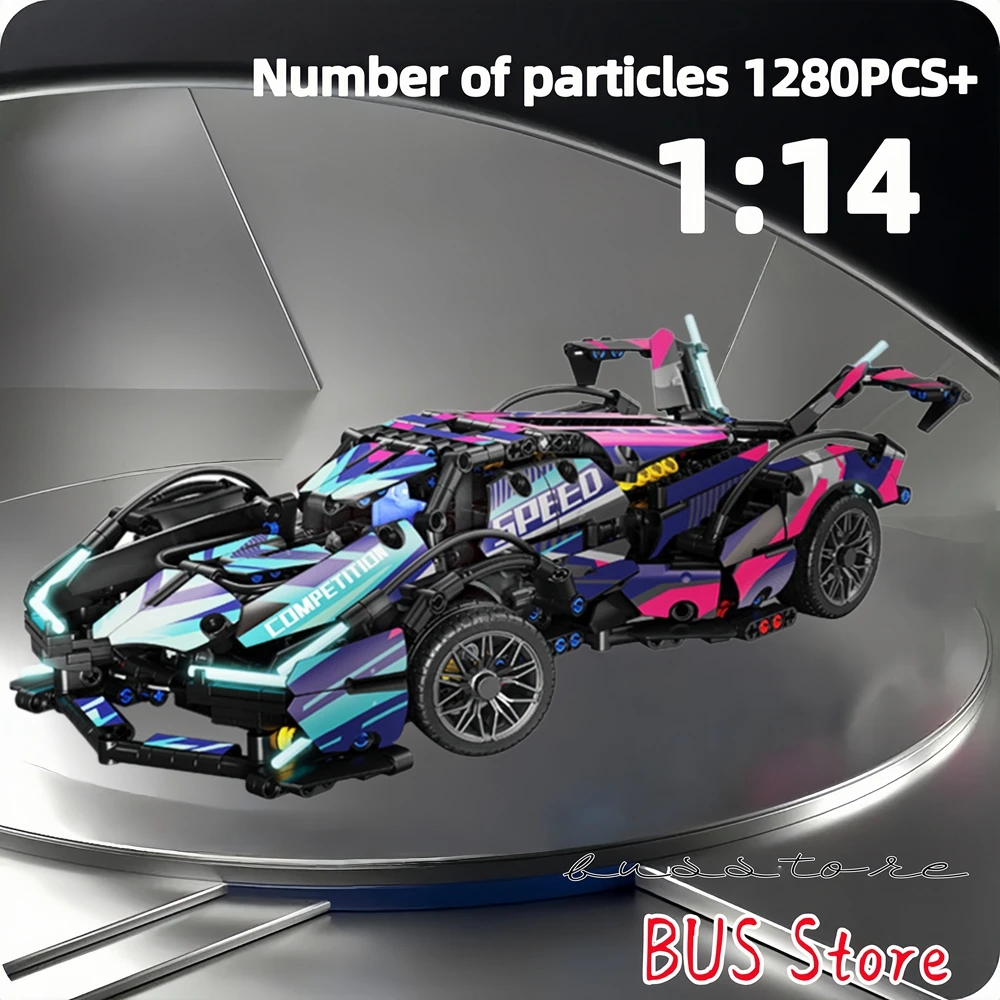 1280 + 個テクニカルレーシングカーアセンブリビルディングブロックエキスパートスピード車両モデルレンガ Moc おもちゃ男の子 Educa おもちゃギフト