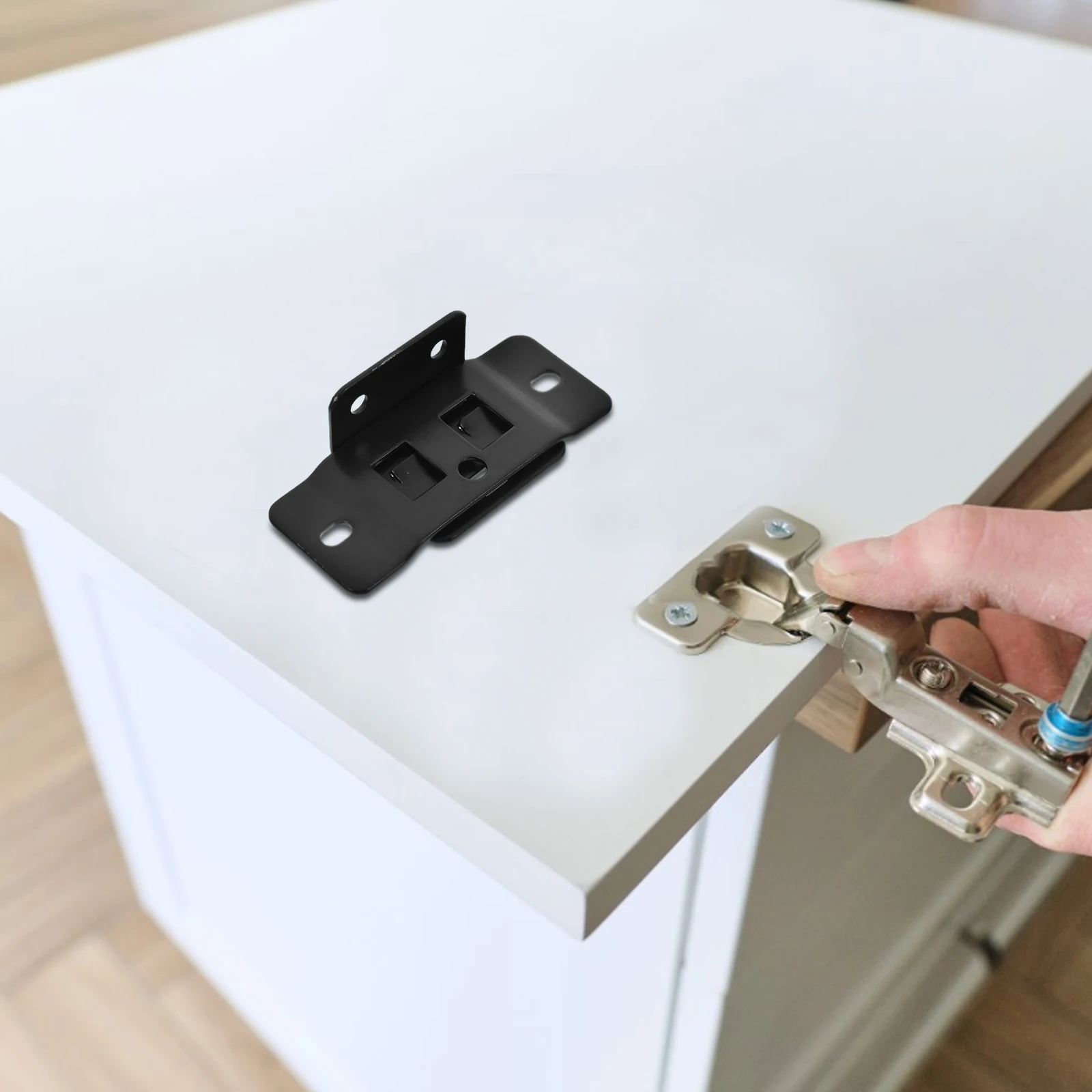 

20pcs Corner Brackets Shelf Connectors Wood Braces Right Angle Bracket L Brackets Furniture Hardware Sectional Connectors