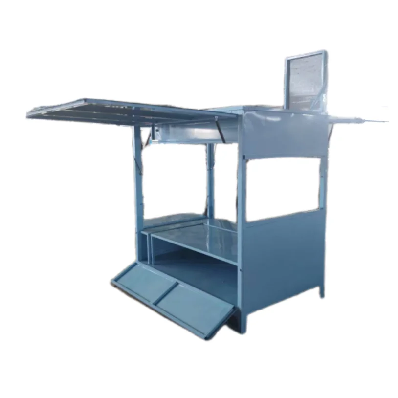 Fast folding dining car carriage mobile electric tricycle trailer container dining car